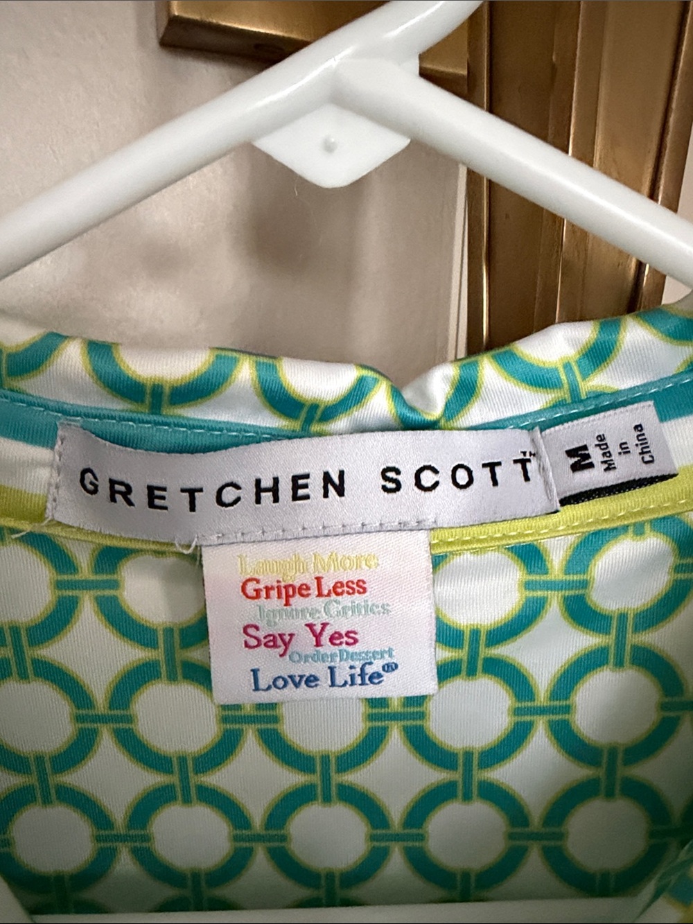 Gretchen Scott Everywhere Dress – Lifesaver Print Green & Blue - Picture 5 of 6